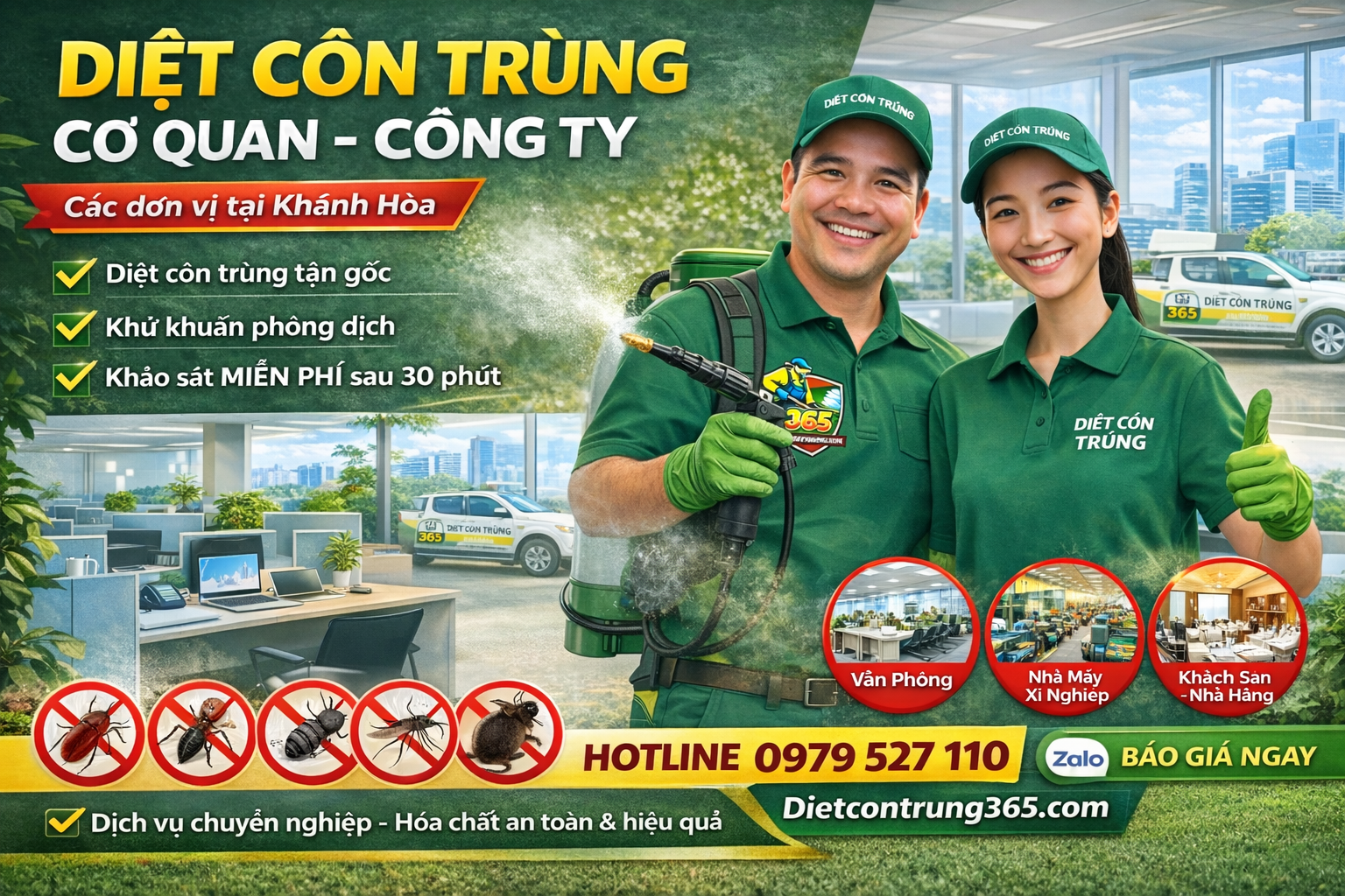 DIỆT MỐI - CHỐNG MỐI - DIỆT CÔN TRÙNG KHÁNH HÒA Diệt côn trùng Khánh Hòa