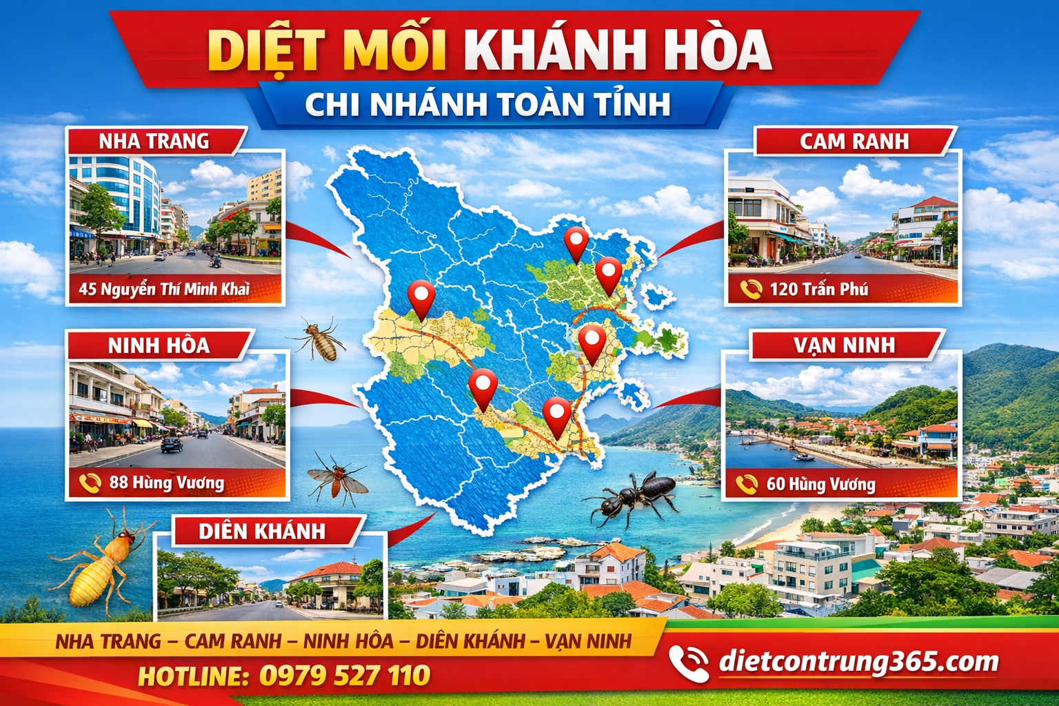 DIỆT MỐI - CHỐNG MỐI - DIỆT CÔN TRÙNG KHÁNH HÒA Diệt mối Khánh Hòa