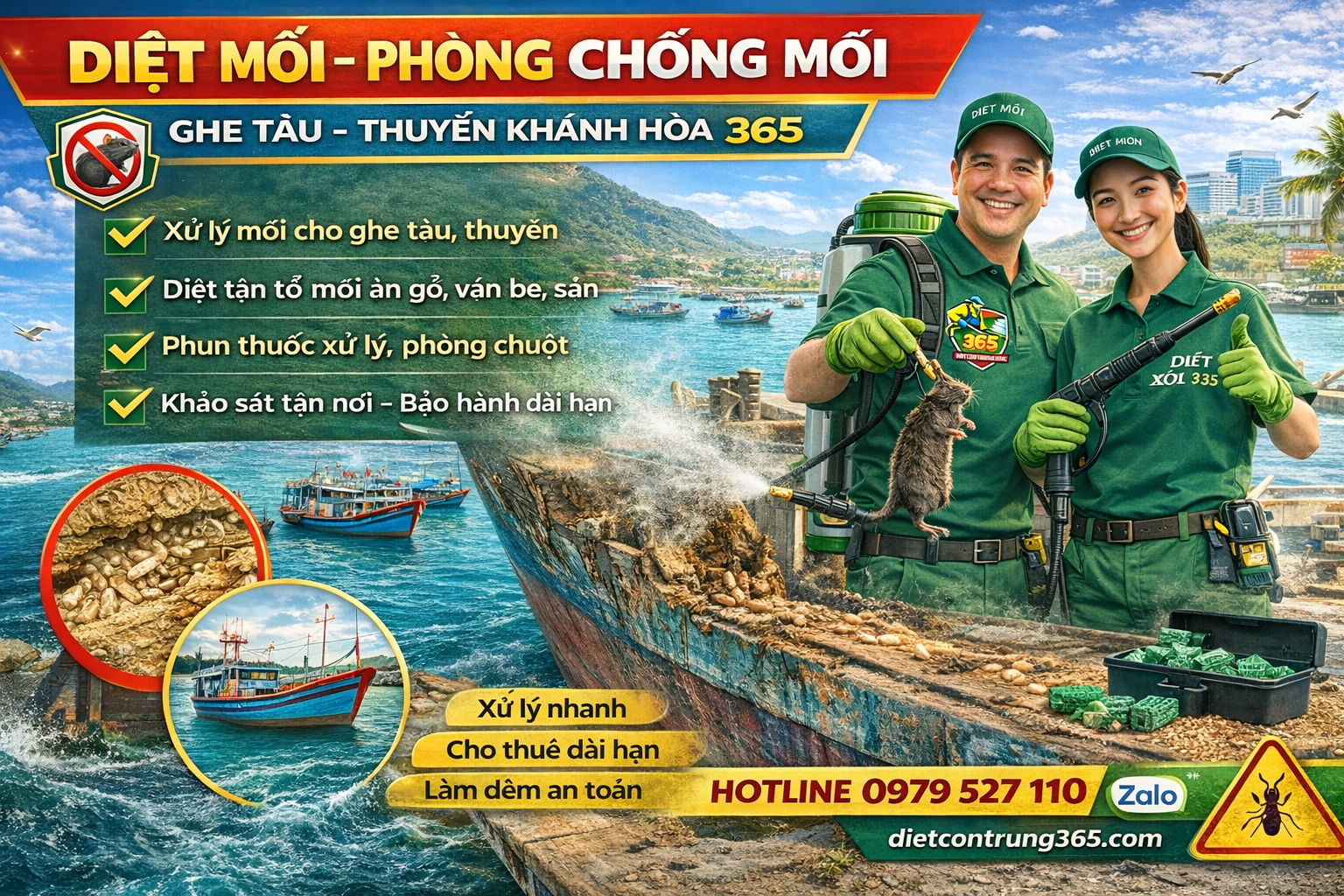 DIỆT MỐI - CHỐNG MỐI - DIỆT CÔN TRÙNG KHÁNH HÒA Bảng giá diệt mối Khánh Hòa